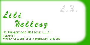 lili wellesz business card